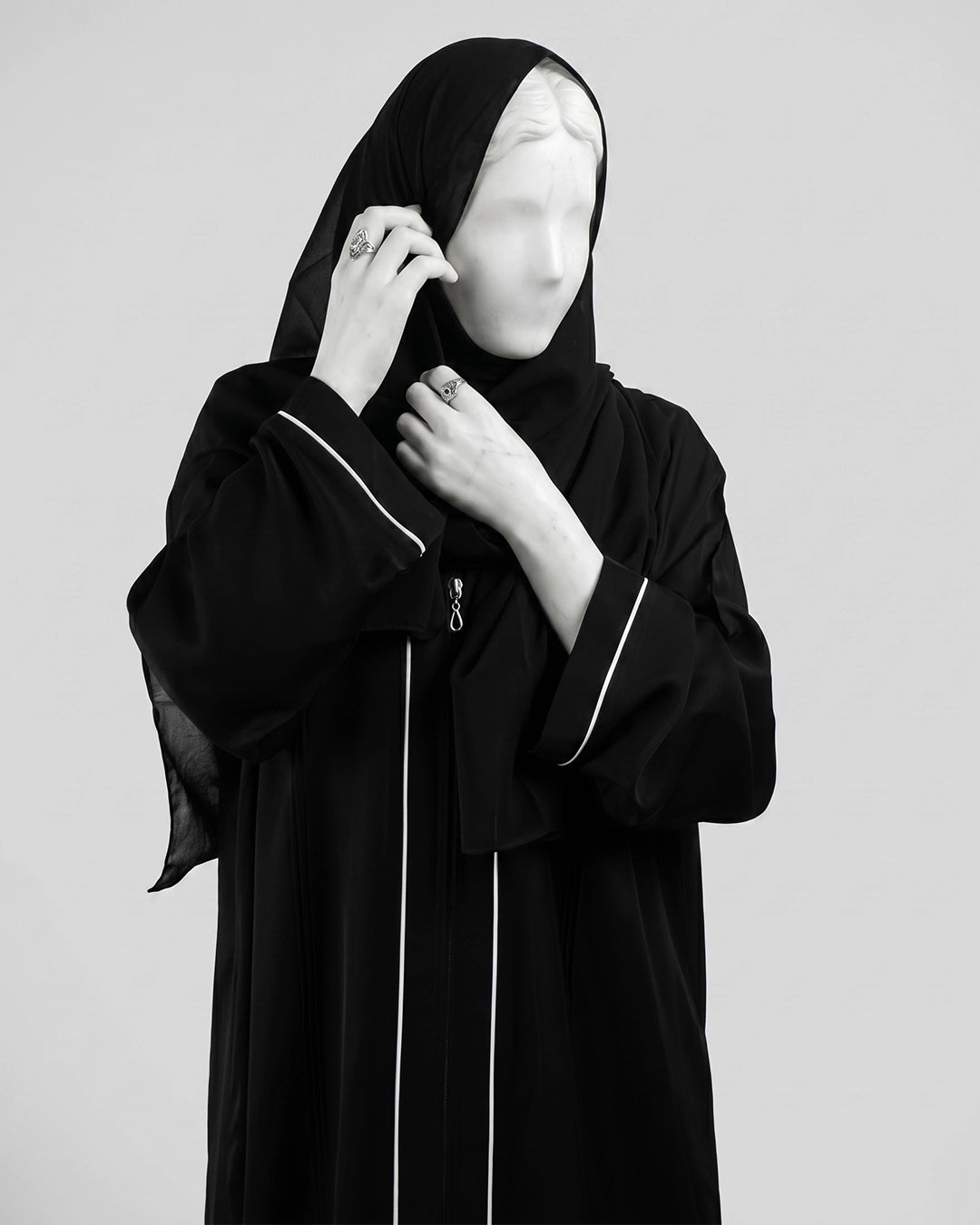 Essential Black Zip Abaya