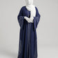 Navy Elegance Cutwork Abaya