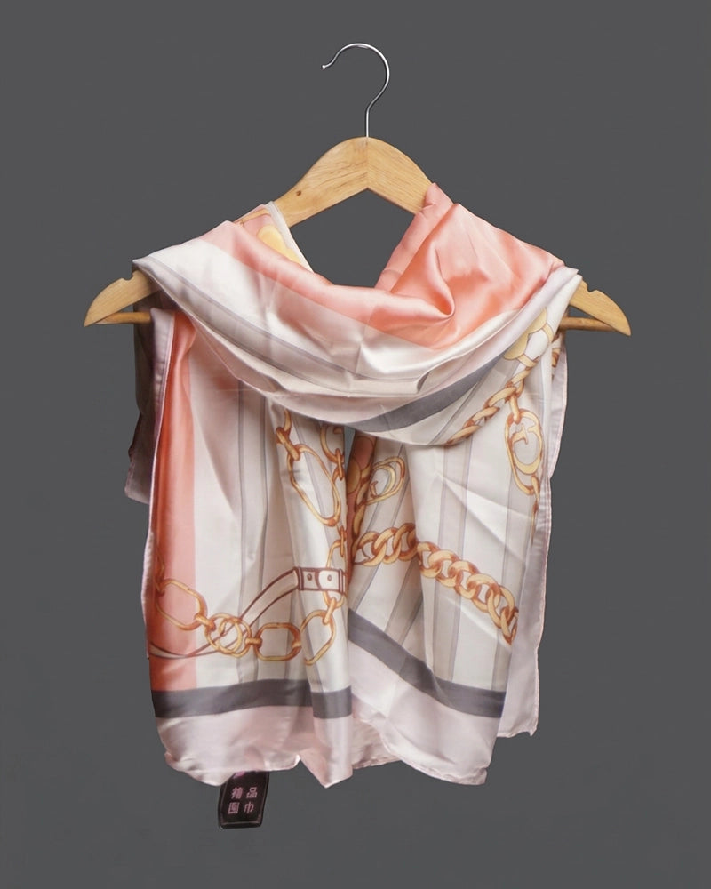 Roselle Chain Silk Scarf