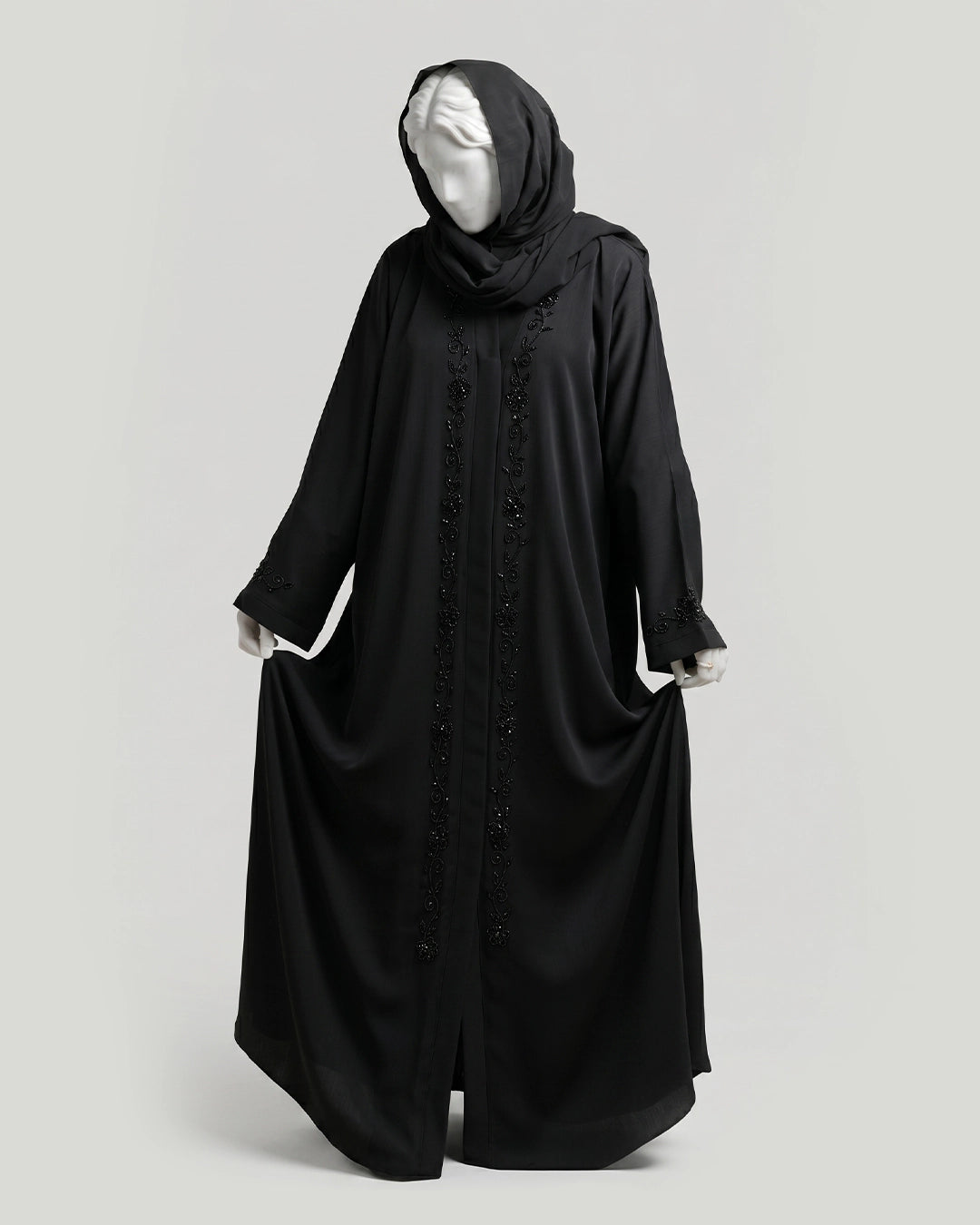 Noir Bloom Handcrafted Abaya