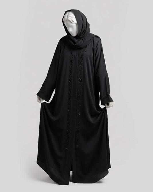 Noir Bloom Handcrafted Abaya