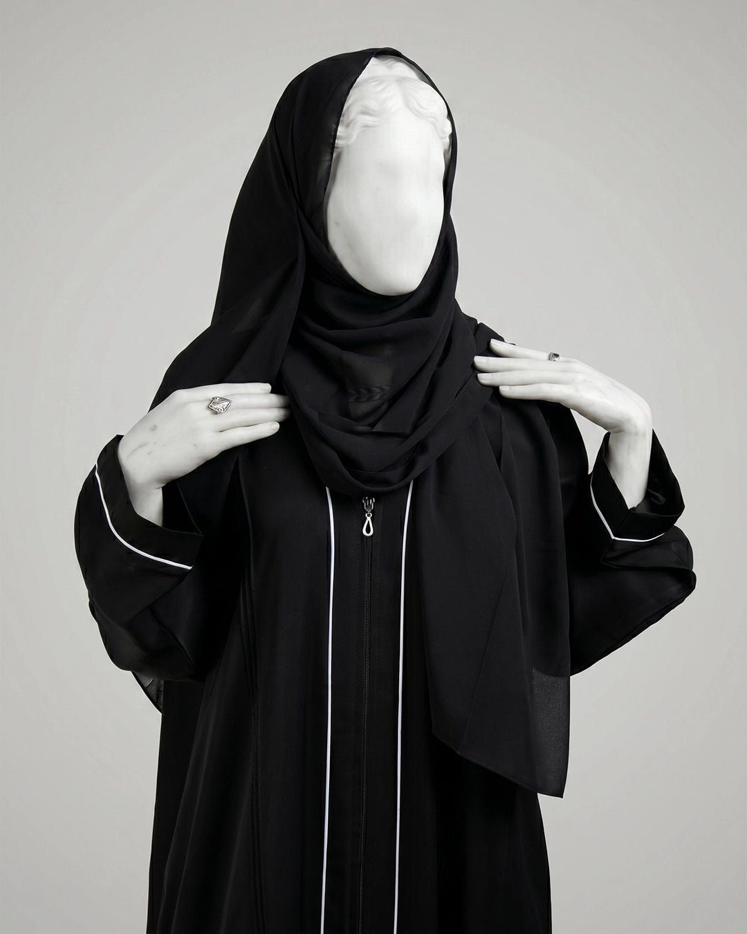 Essential Black Zip Abaya
