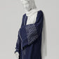 Navy Elegance Cutwork Abaya