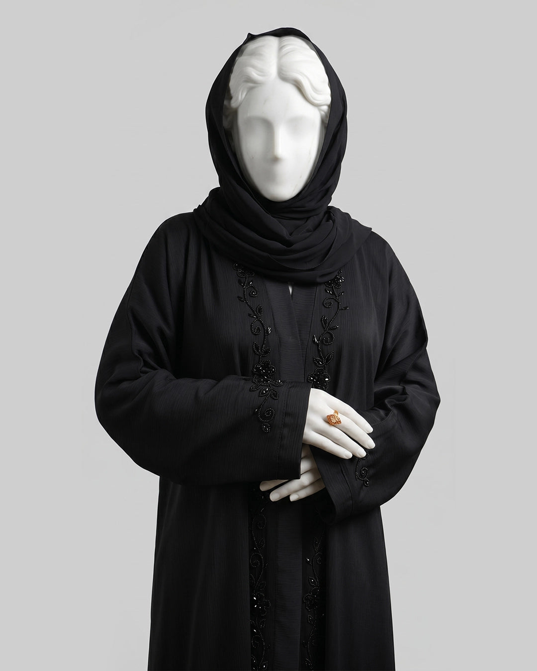 Noir Bloom Handcrafted Abaya