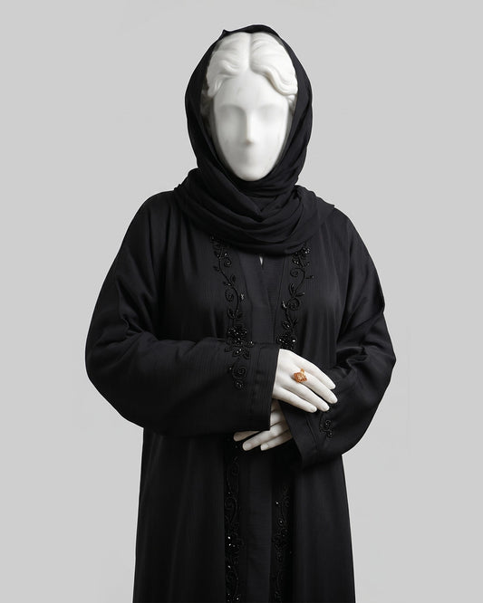 Noir Bloom Handcrafted Abaya