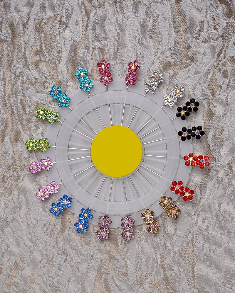 Contour Fancy Flower Hijab Pins Wheel