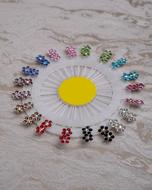Contour Fancy Flower Hijab Pins Wheel