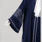 Navy Elegance Cutwork Abaya