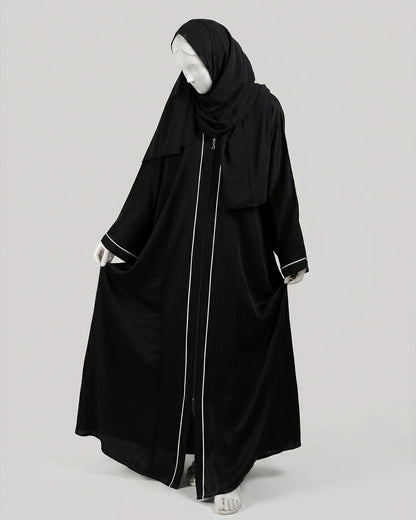 Essential Black Zip Abaya