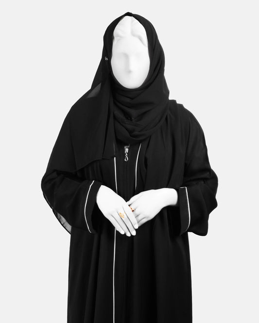 Essential Black Zip Abaya