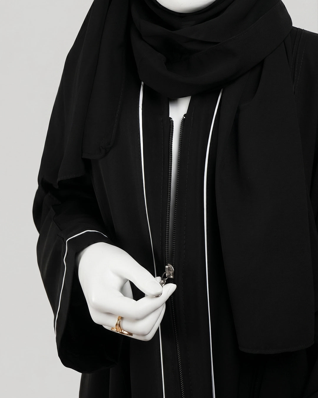 Essential Black Zip Abaya
